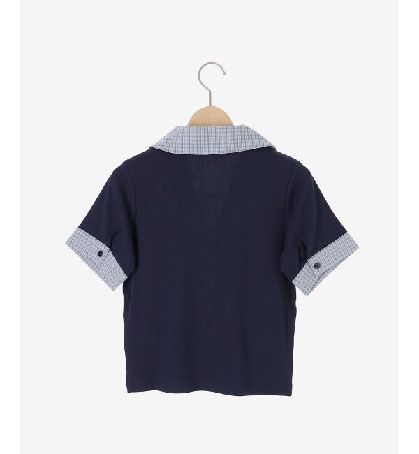  「シャツドッキングカットトップス」|Tシャツ・カットソー|