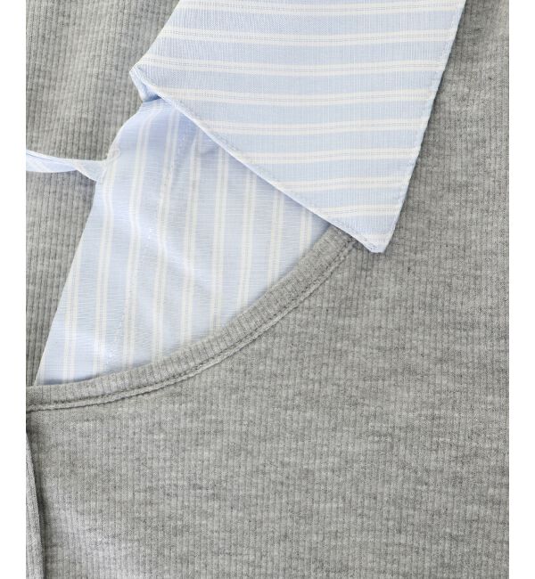  「シャツドッキングカットトップス」|Tシャツ・カットソー|