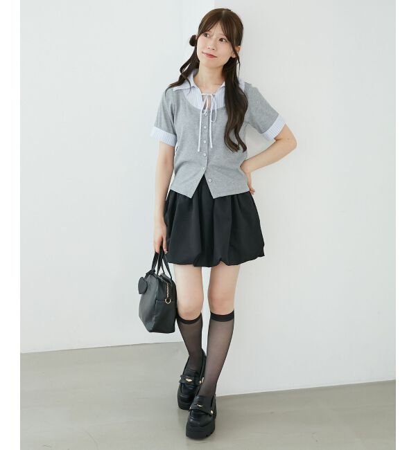  「シャツドッキングカットトップス」|Tシャツ・カットソー|