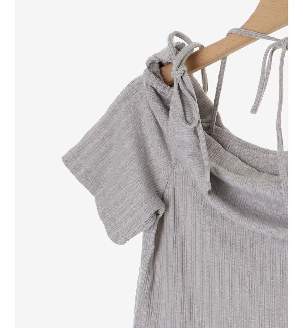  「裾レースオフショルトップス」|Tシャツ・カットソー|