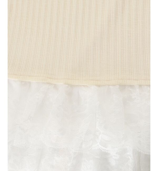  「裾レースオフショルトップス」|Tシャツ・カットソー|