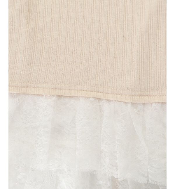  「裾レースオフショルトップス」|Tシャツ・カットソー|