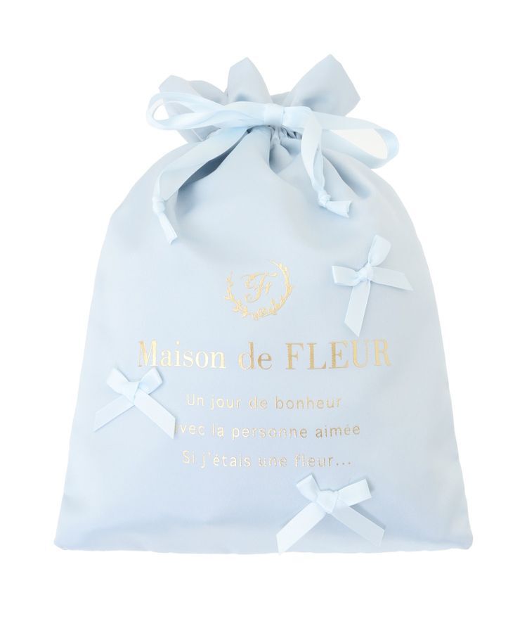 Maison de FLEUR「EC限定巾着」|ポーチ|ライトブルー