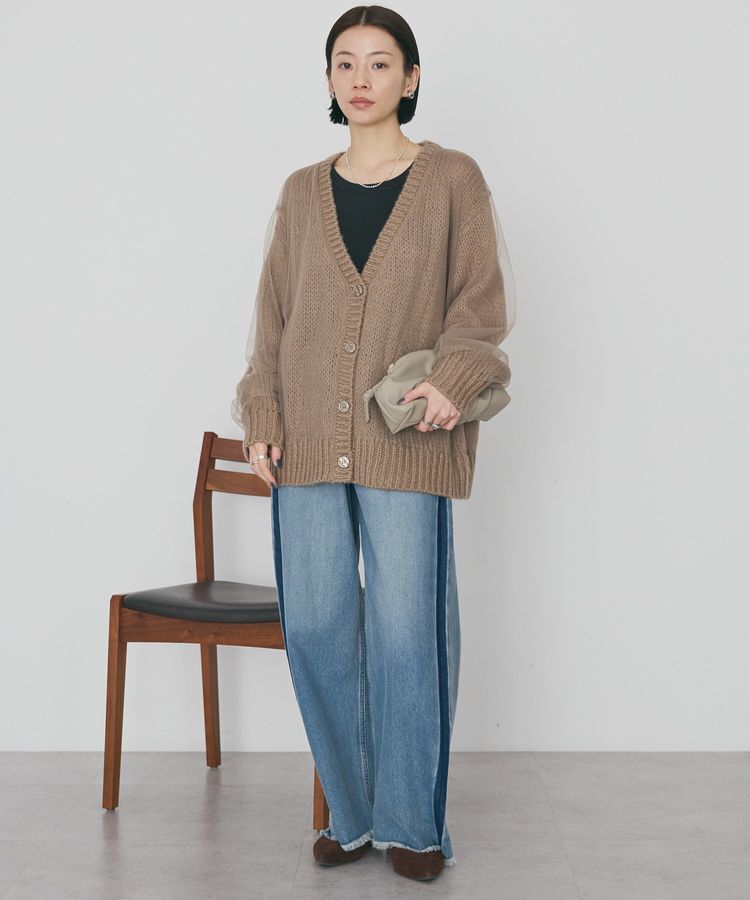 AMERICAN HOLIC「チュールレイヤードカーディガン」|カーディガン|