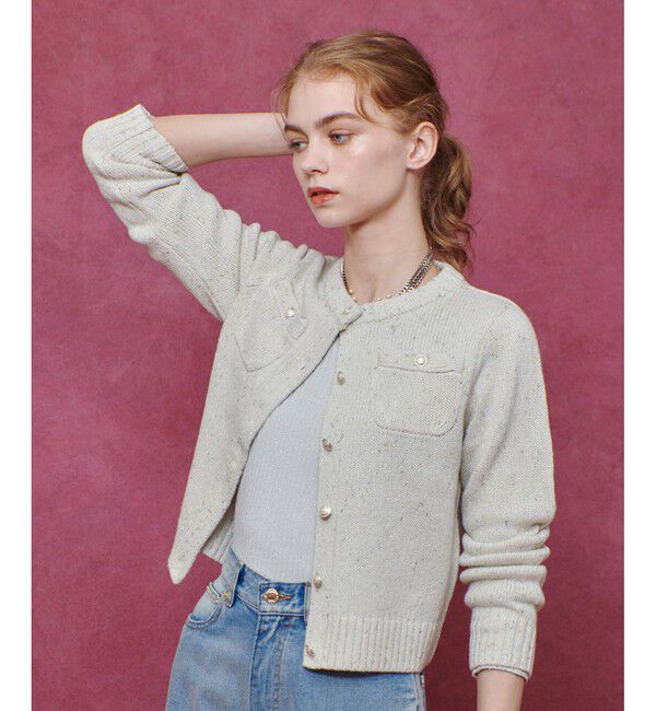 LOULOU WILLOUGHBY「【LOULOU WILLOUGHBY】GRAINYラメカーディガン」|カーディガン|