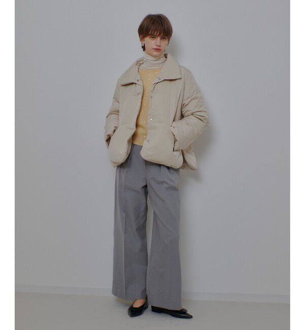 allureville「ファーカラーショートダウンコート」|ダウン|