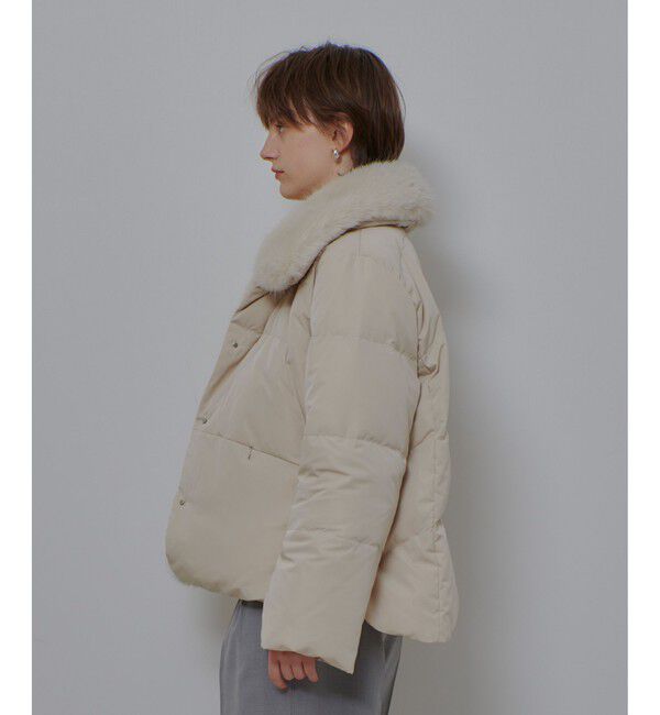 allureville「ファーカラーショートダウンコート」|ダウン|