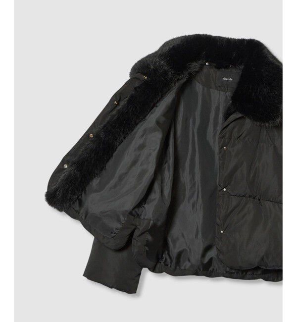 allureville「ファーカラーショートダウンコート」|ダウン|