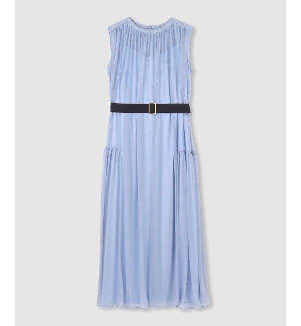 allureville「エスパンディワイドベルトワンピース」|ワンピース|ライトブルー