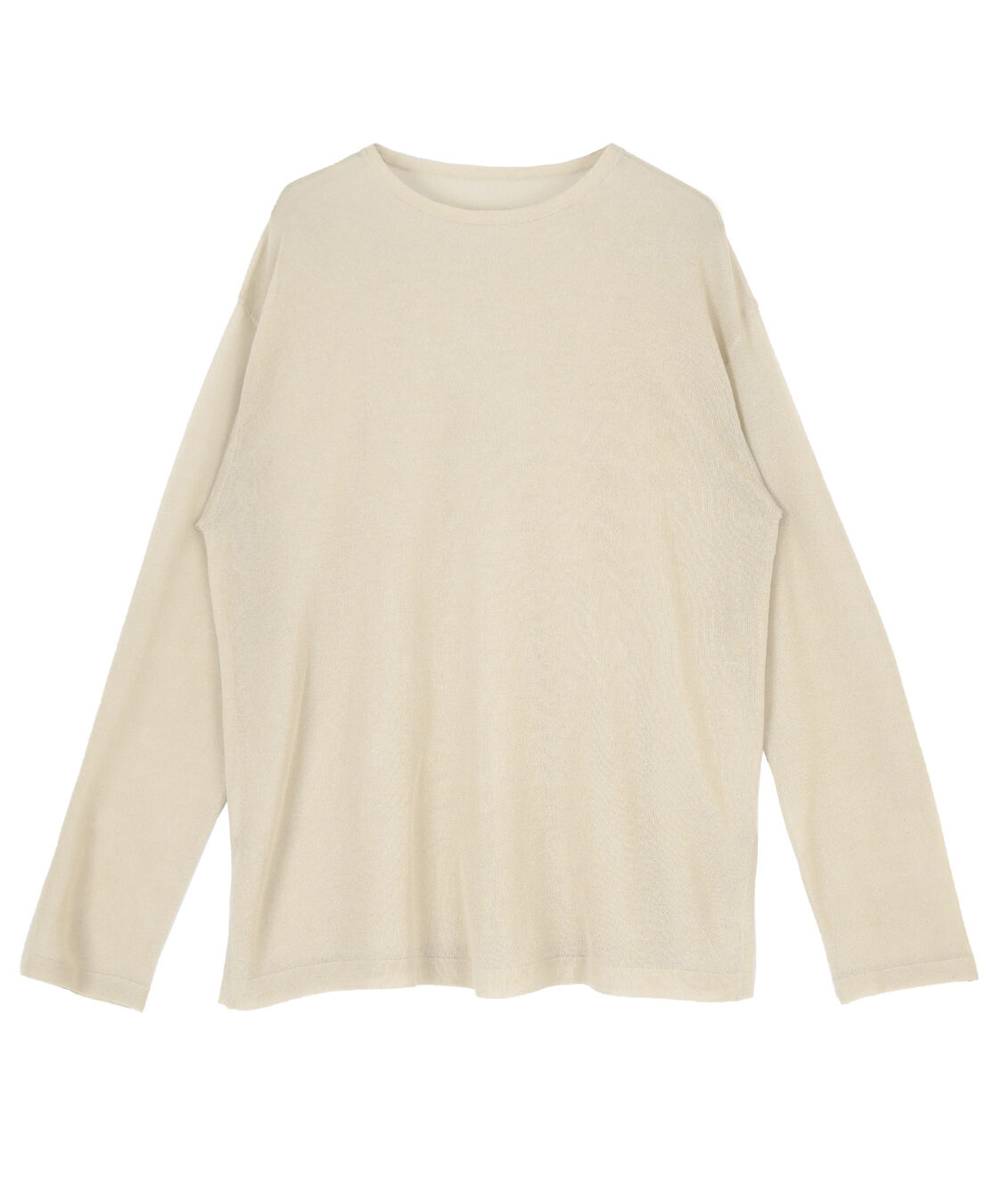 titivate「サイドスリットシアーニットプルオーバー」|ニット・セーター|ベージュ