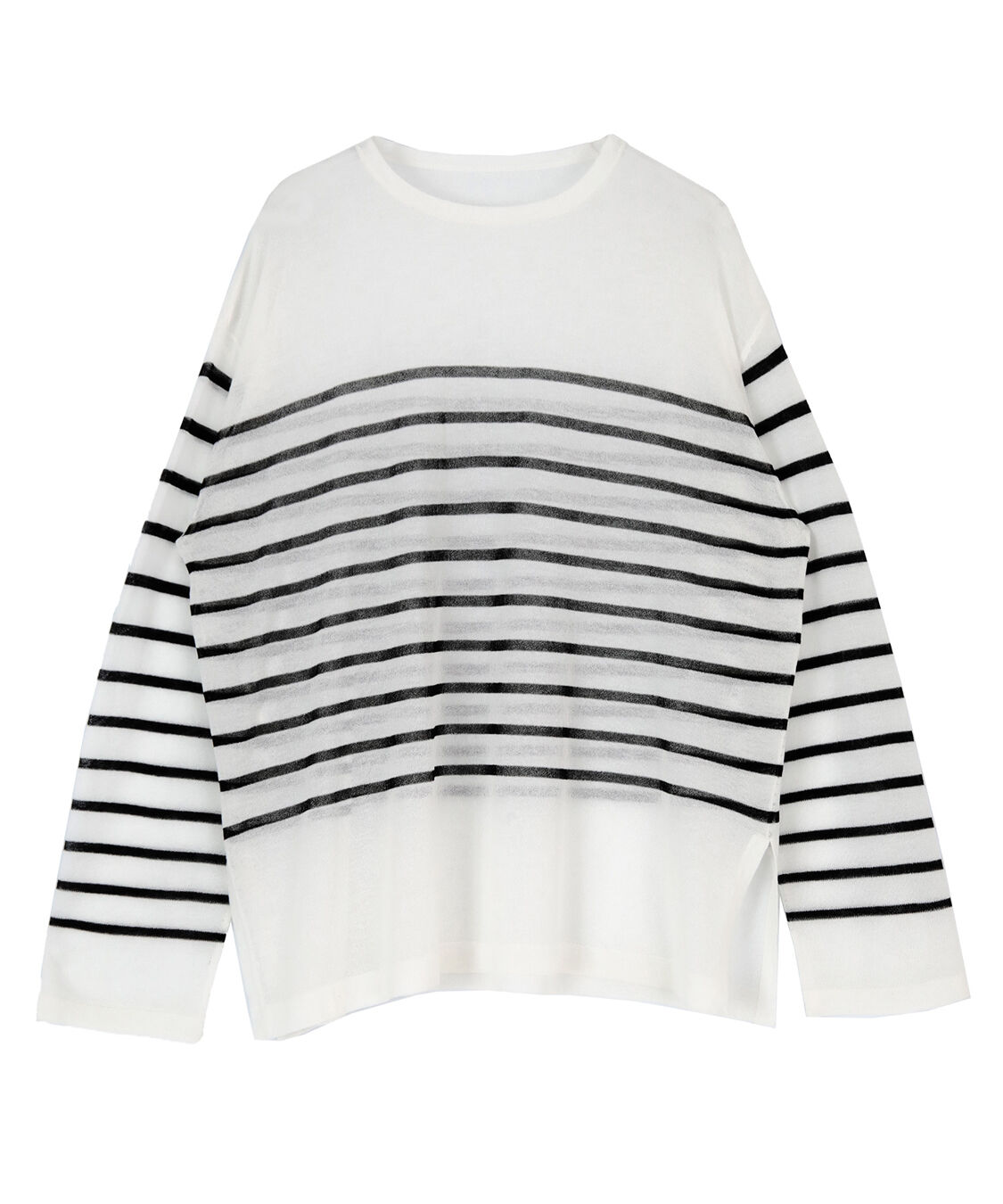 titivate「サイドスリットシアーニットプルオーバー」|ニット・セーター|