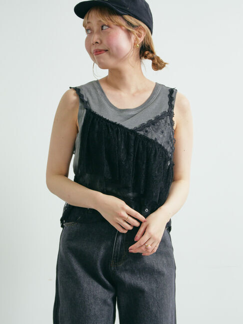 SM2「フリルレースキャミソールブラウス」|シャツ・ブラウス|