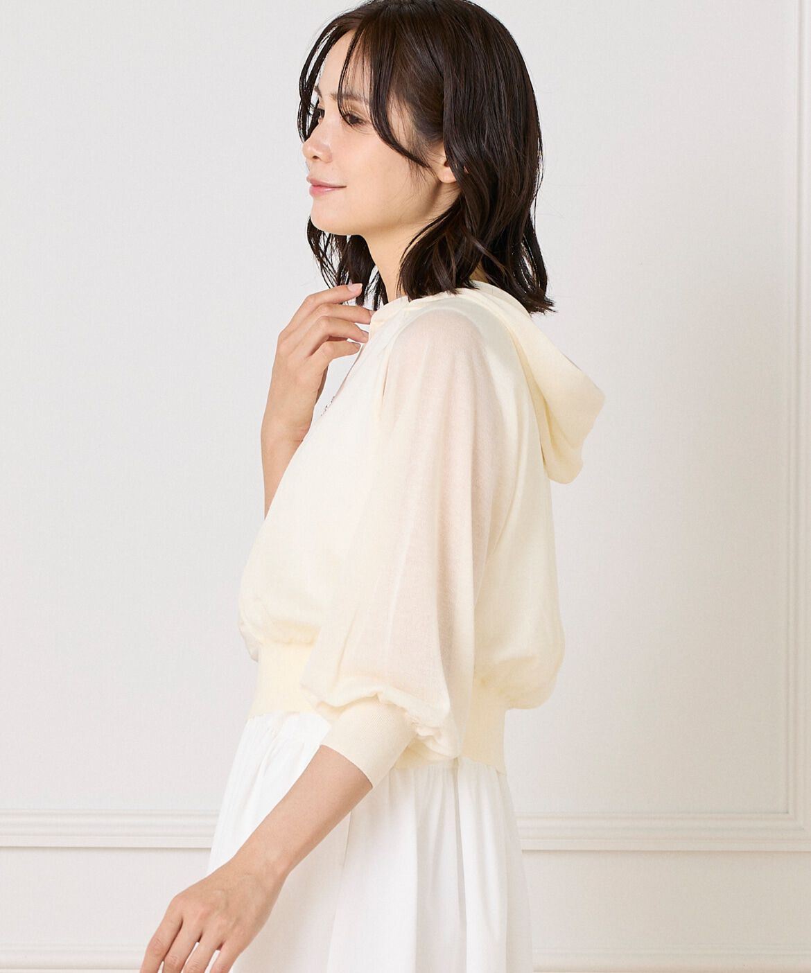 Maglie le cassetto「シアーパーカー」|ニット・セーター|