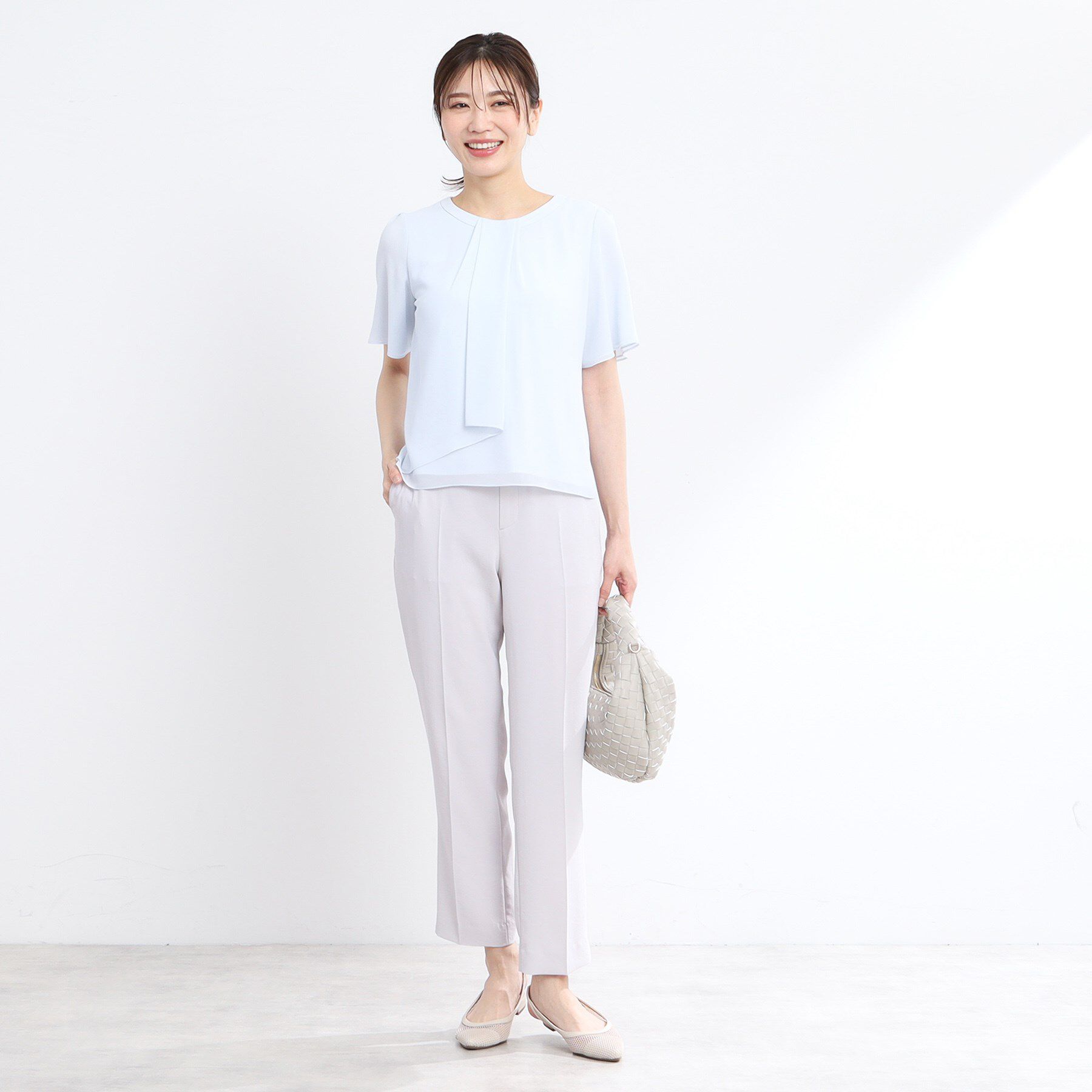 Reflect「【UVカット／接触冷感／マシンウォッシュ可能】タックデザインブラウス」|シャツ・ブラウス|