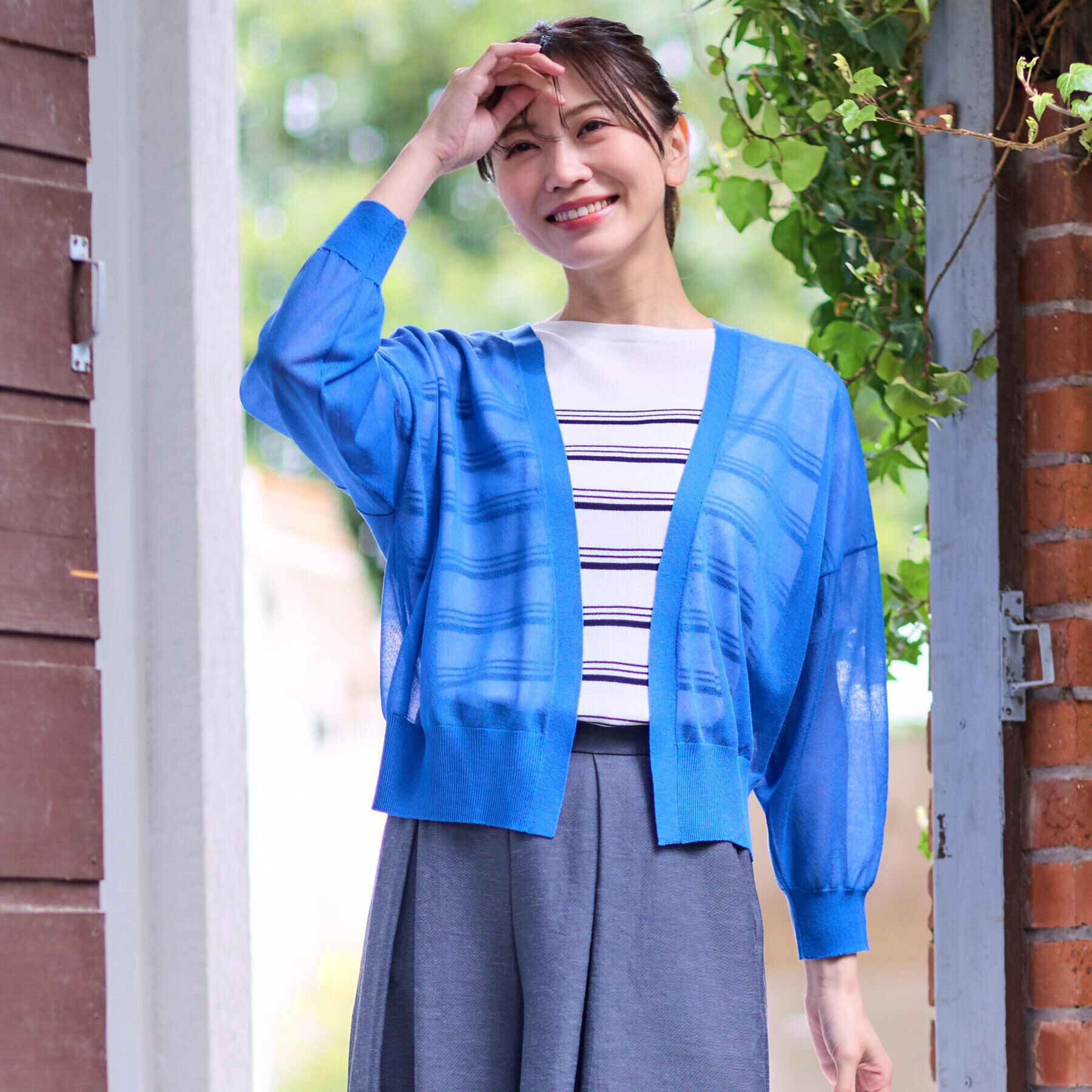 Reflect「【WEB先行カラーあり／手洗い可】スレッドボーダーニット」|ニット・セーター|