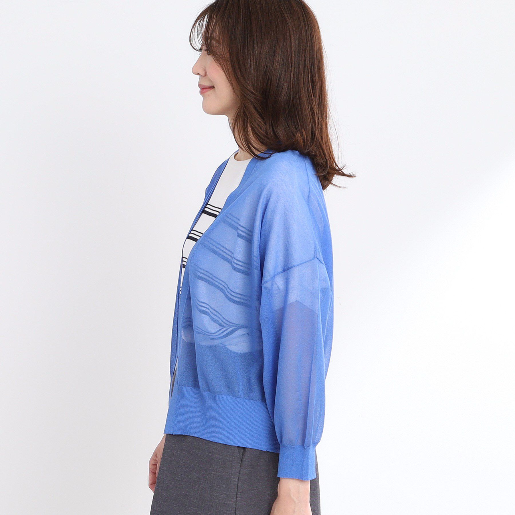 Reflect「【手洗い可】キレイめシアーカーディガン」|カーディガン|