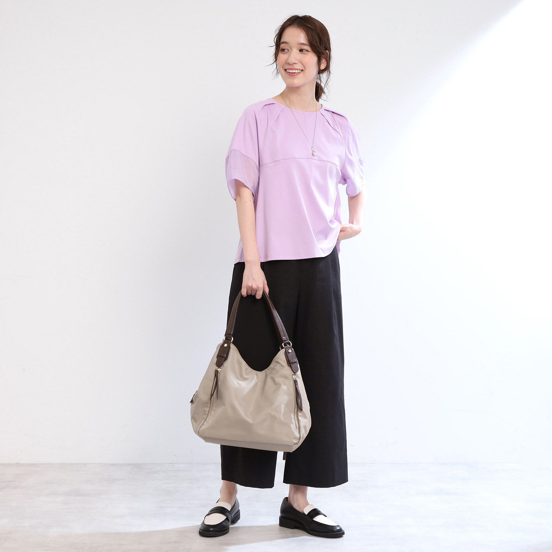 Reflect「【大容量／底ファスナー付き／キレイめコーデにも◎】ナイロンバッグ」|トートバッグ|