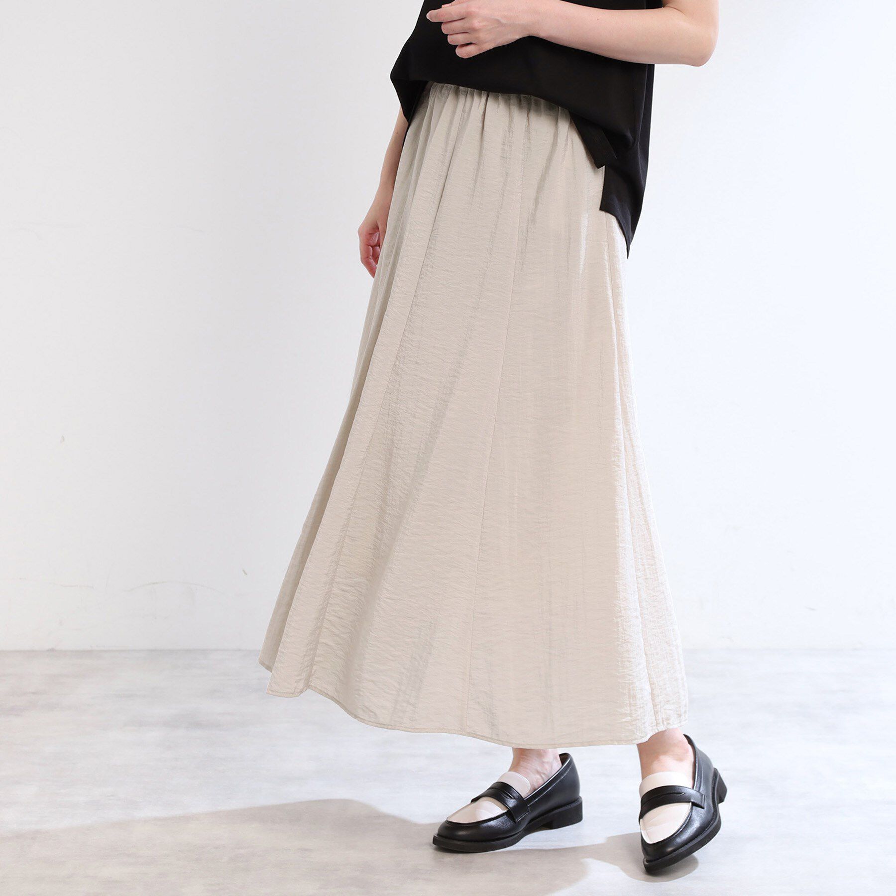 Reflect「【夏SALE／E‐QUALITY／手洗い可】シアースカート」|スカート|ベージュ(052)