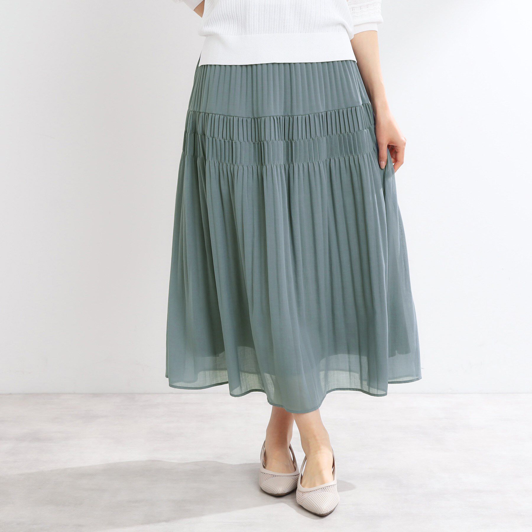 Reflect「【マシンウォッシュ可】プリーツティアードスカート」|スカート|