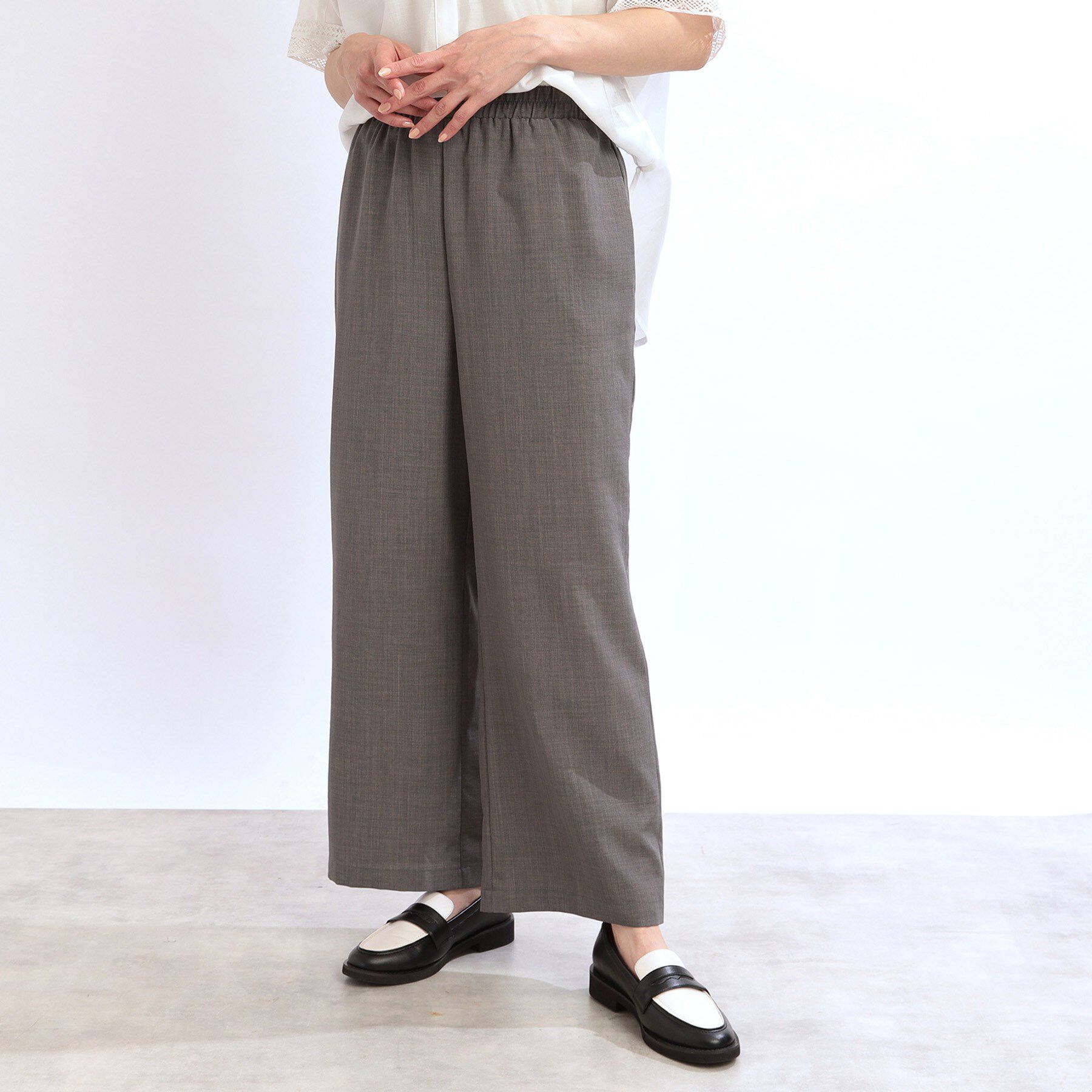 Reflect「【ウエスト総ゴム／脚長効果◎】ドライタッチワイドパンツ」|その他|