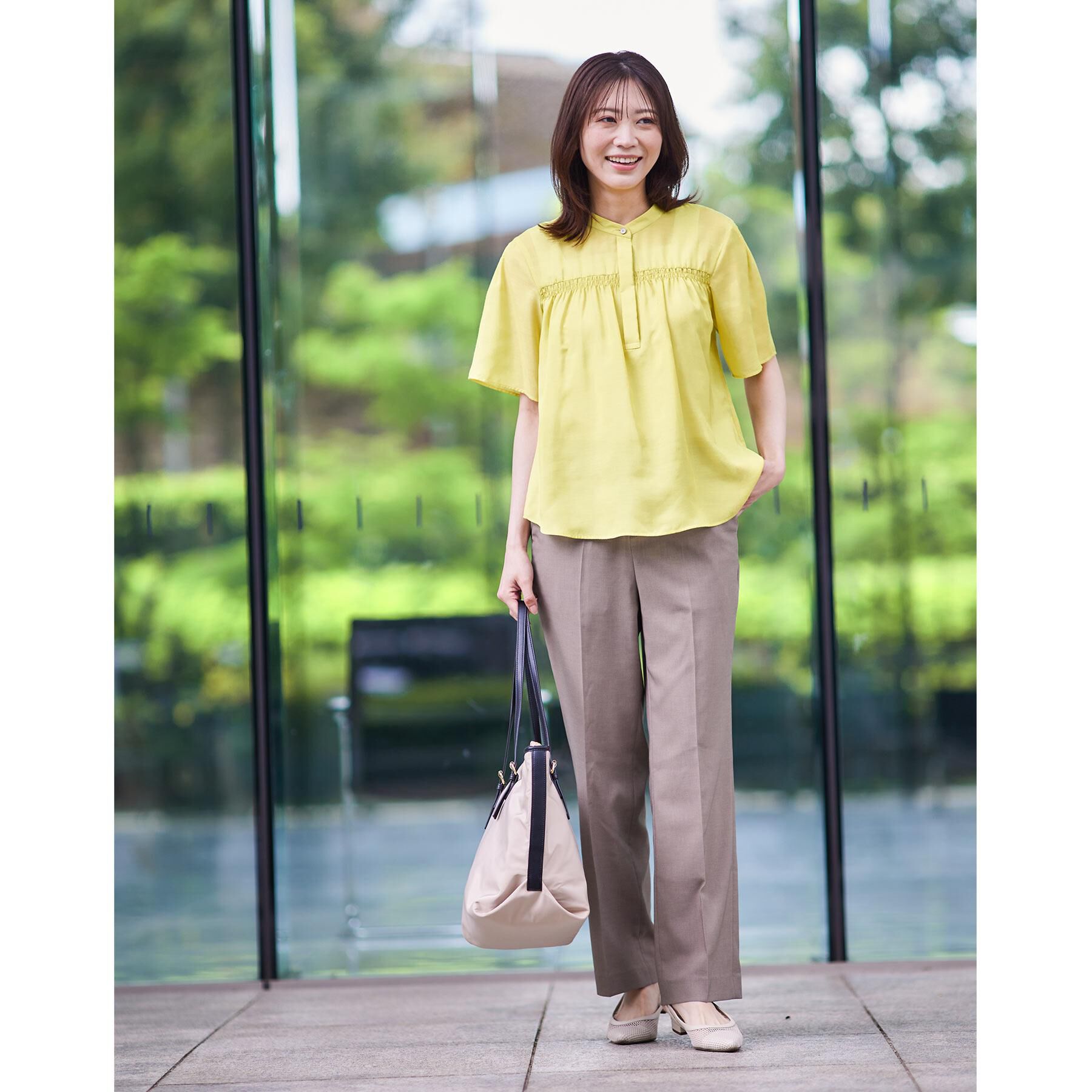 Reflect「【マシンウォッシュ可】リネンライクフレアパンツ」|その他|