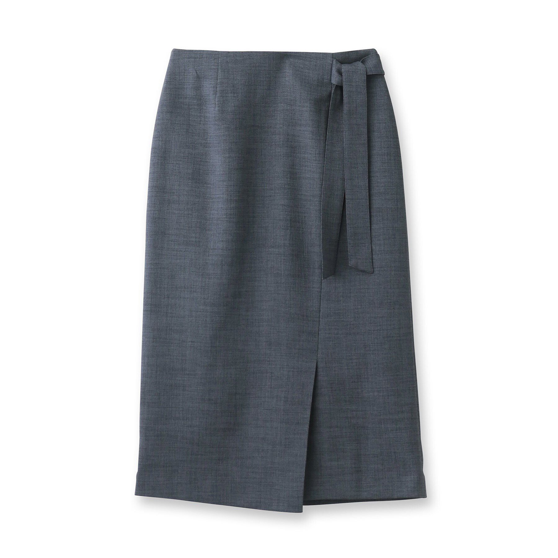 INDIVI「【洗える／UVケア／SETUP可能】麻調ラップ風Iラインスカート」|スカート|