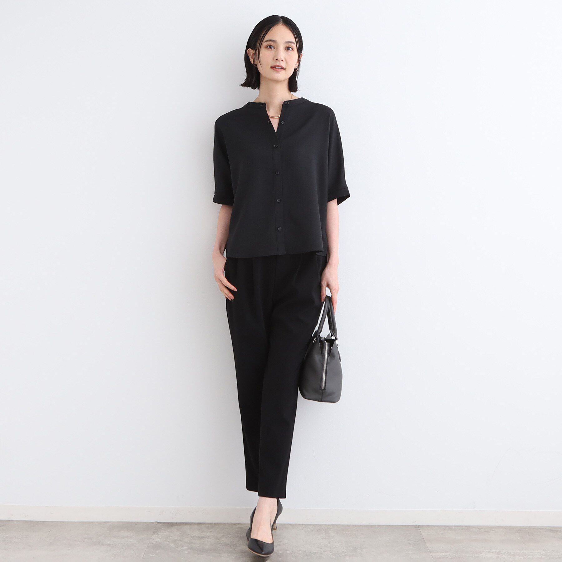 INDIVI「【洗える／UVケア／SETUP可能】麻調ドルマンブラウス」|シャツ・ブラウス|