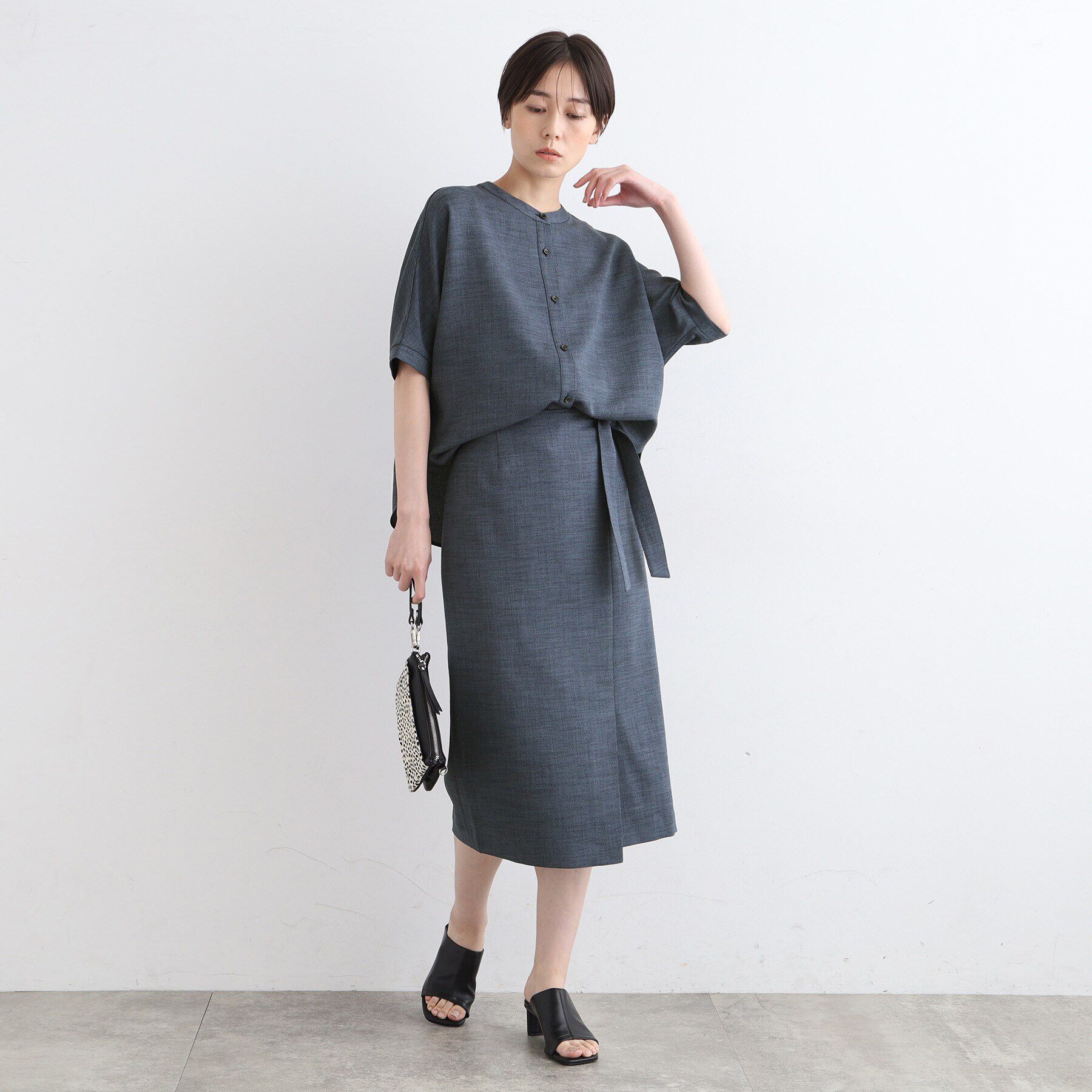 INDIVI「【洗える／UVケア／SETUP可能】麻調ドルマンブラウス」|シャツ・ブラウス|