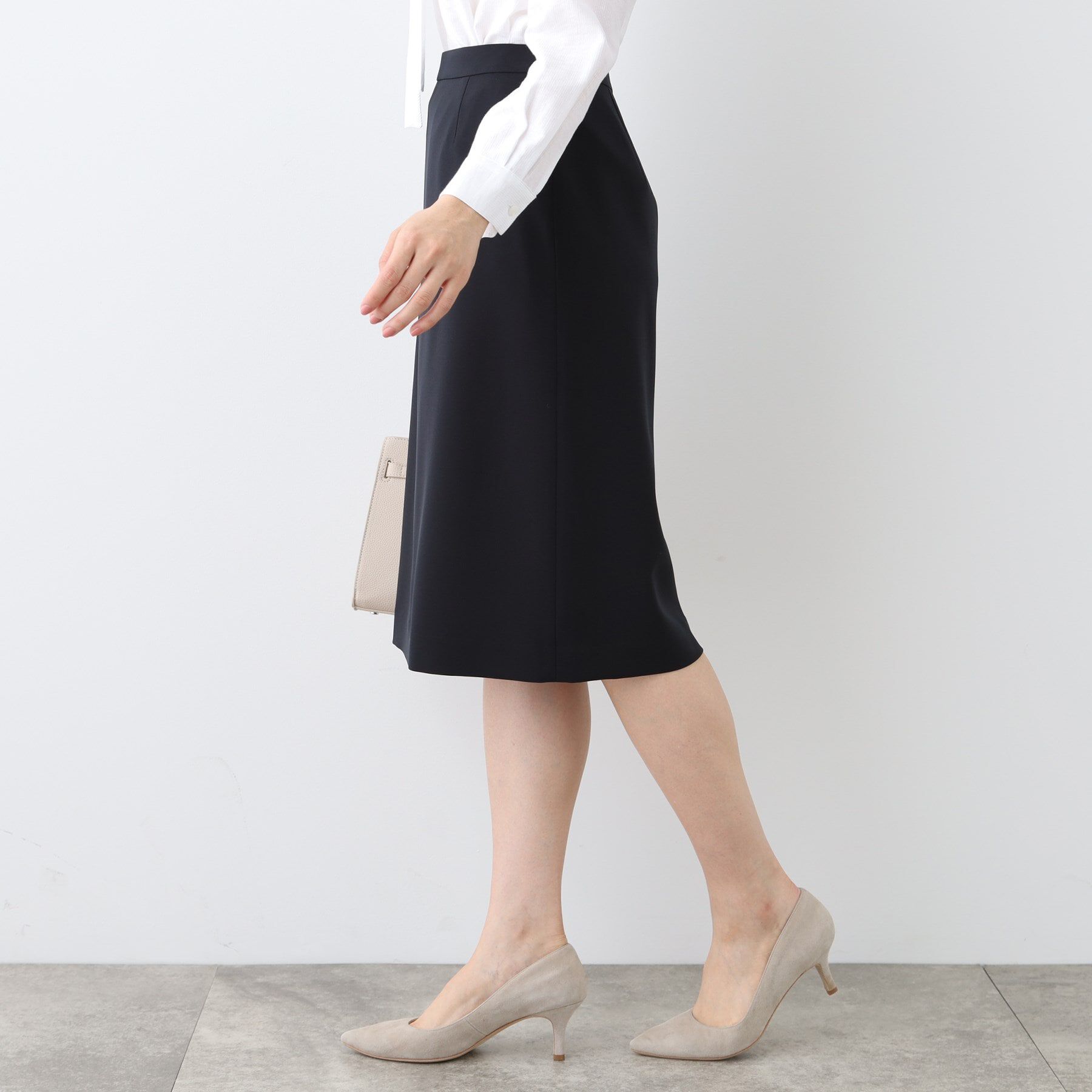 INDIVI「【洗える／UVケア／スーツ】ストレッチストレートラインスカート」|スーツ|