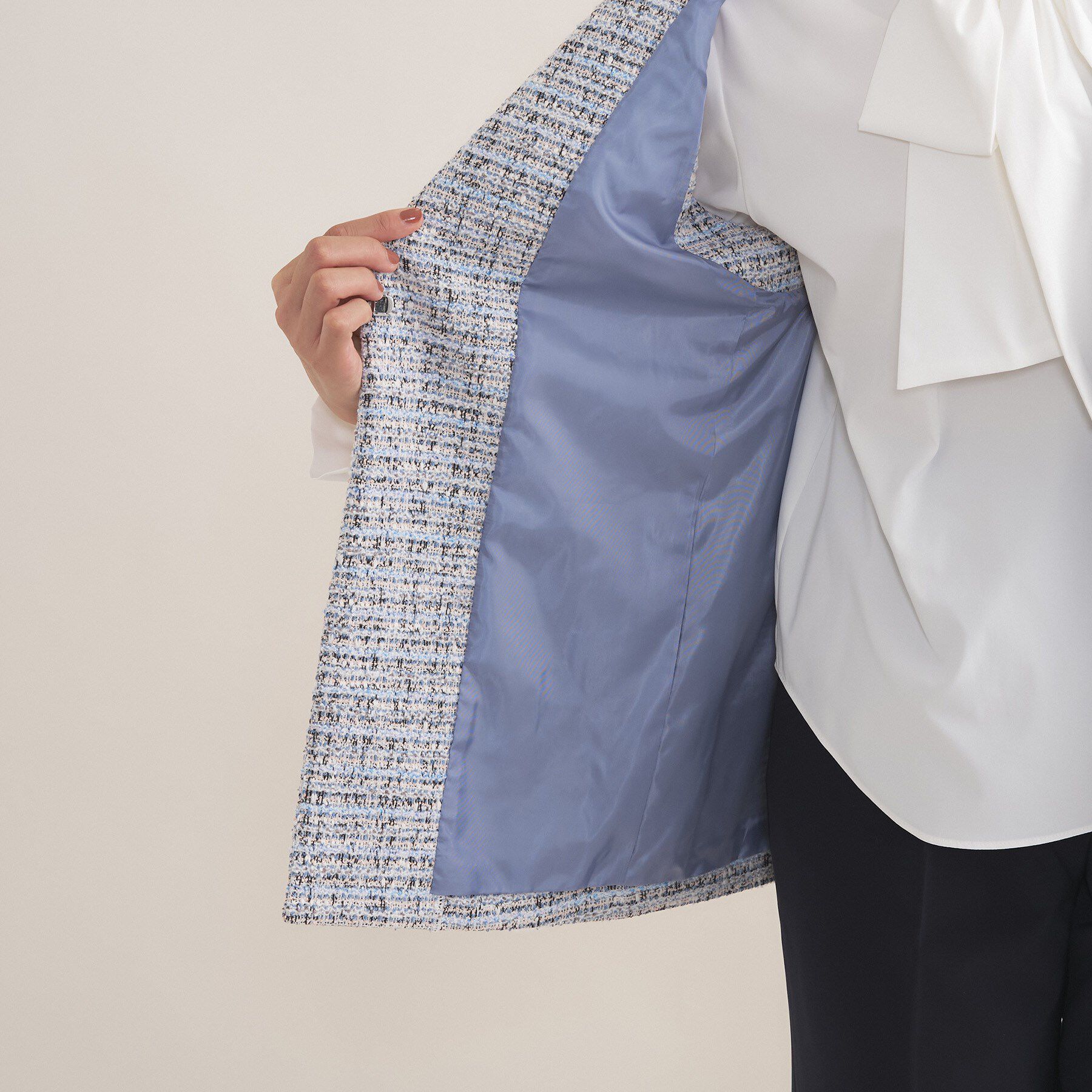 INDIVI「【2点セット／洗える／セレモニー】ツイードジレ＆ボウタイブラウス」|その他|