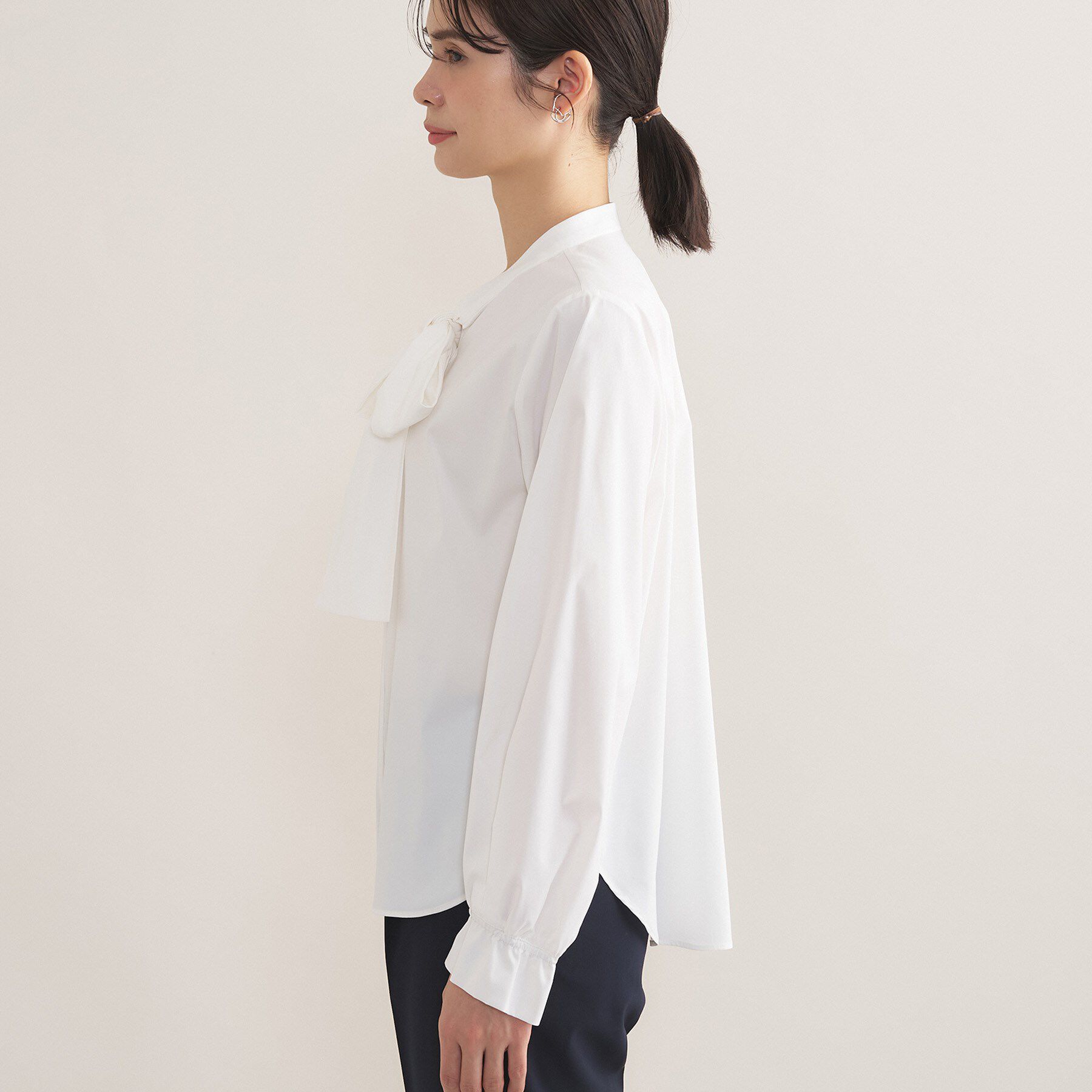 INDIVI「【2点セット／洗える／セレモニー】ツイードジレ＆ボウタイブラウス」|その他|