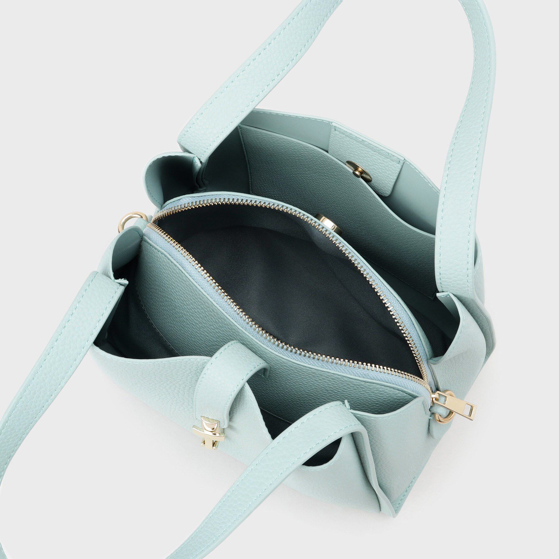 INDIVI「【合皮／ミドルサイズ】春カラーフォルムバッグ」|ハンドバッグ|