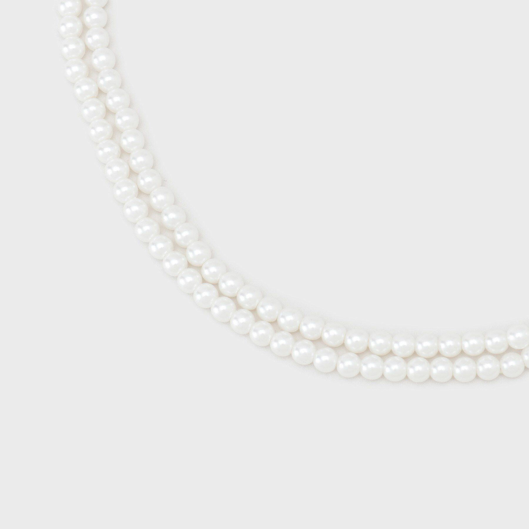 INDIVI「【マルチWAY／セレモニー】2連シンプルパール調ネックレス」|ネックレス|