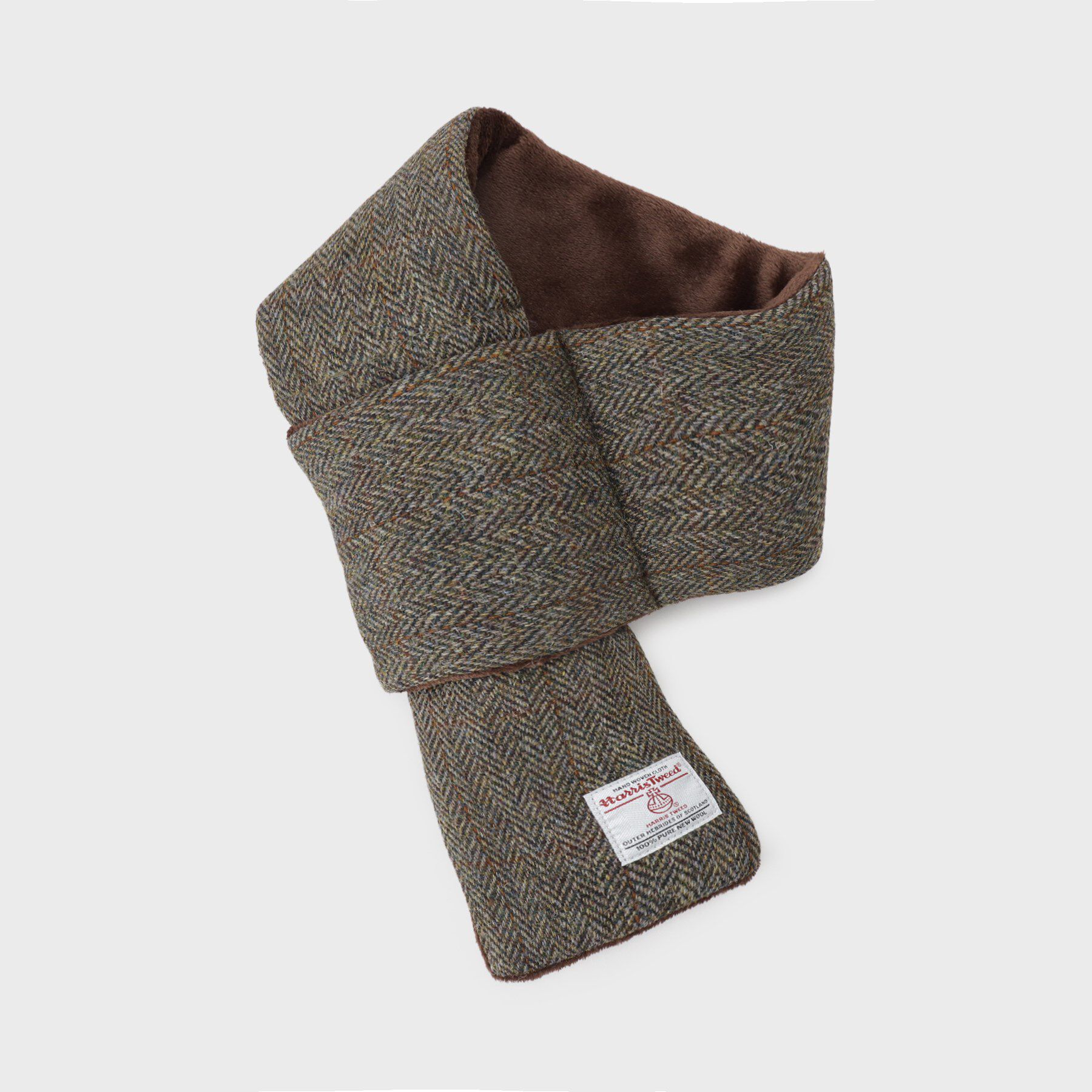 THE SHOP TK「【HARRIS TWEED／ハリスツイード】中綿入り差込マフラー」|ストール|モカブラウン(042