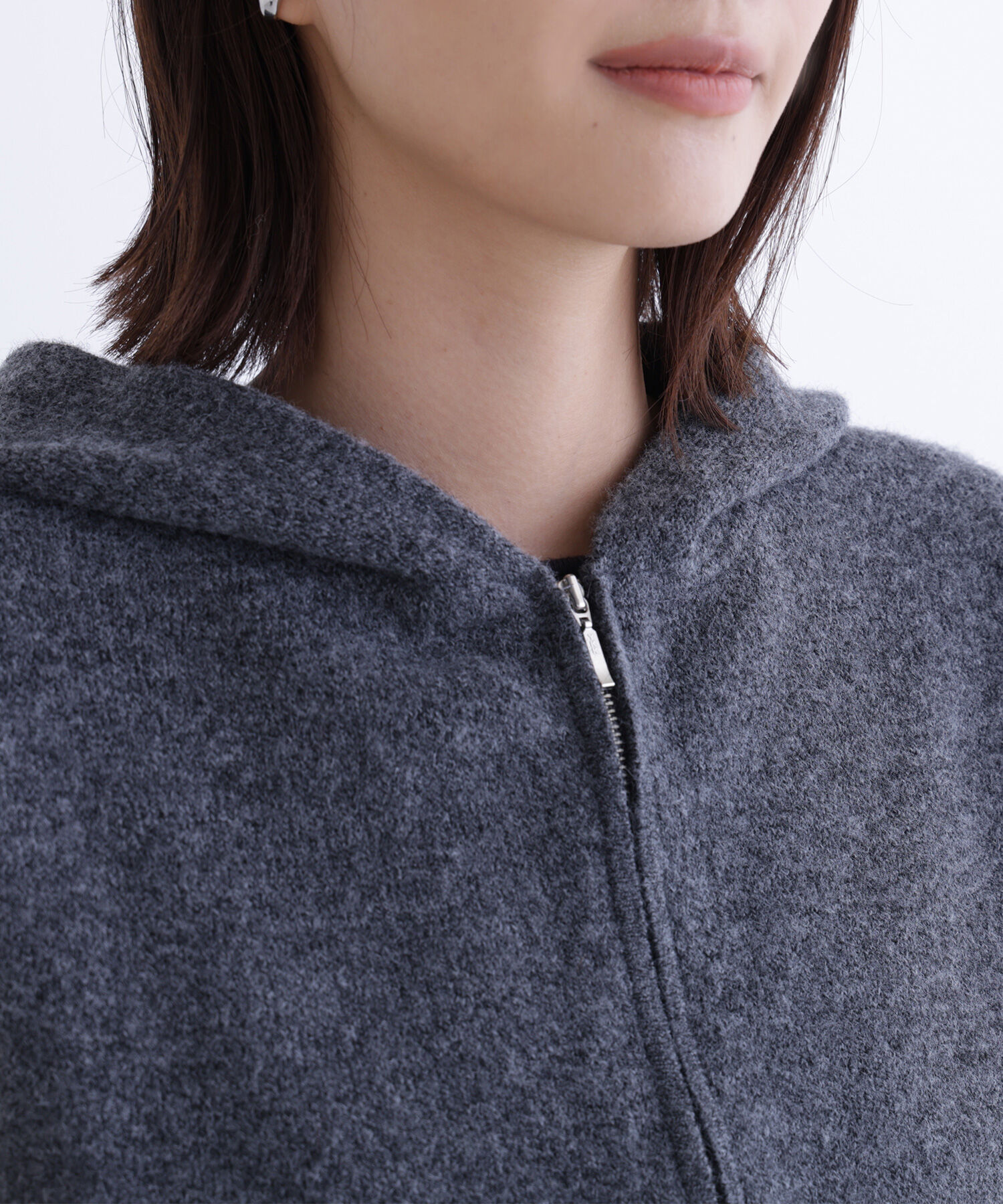  「フーディーベスト＆リブニット」|ニット・セーター|