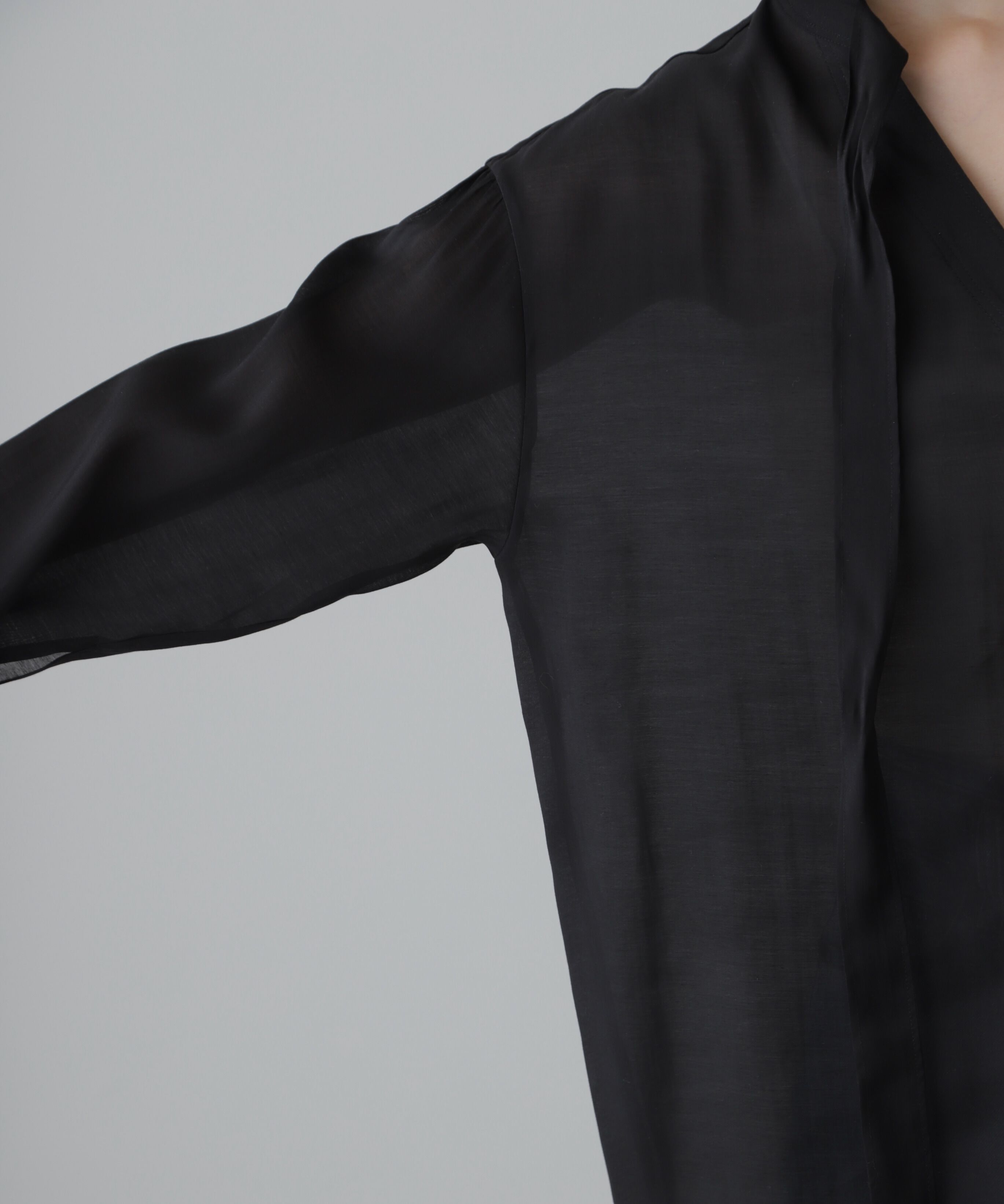  「シアーボウタイチュニック丈ブラウス」|シャツ・ブラウス|