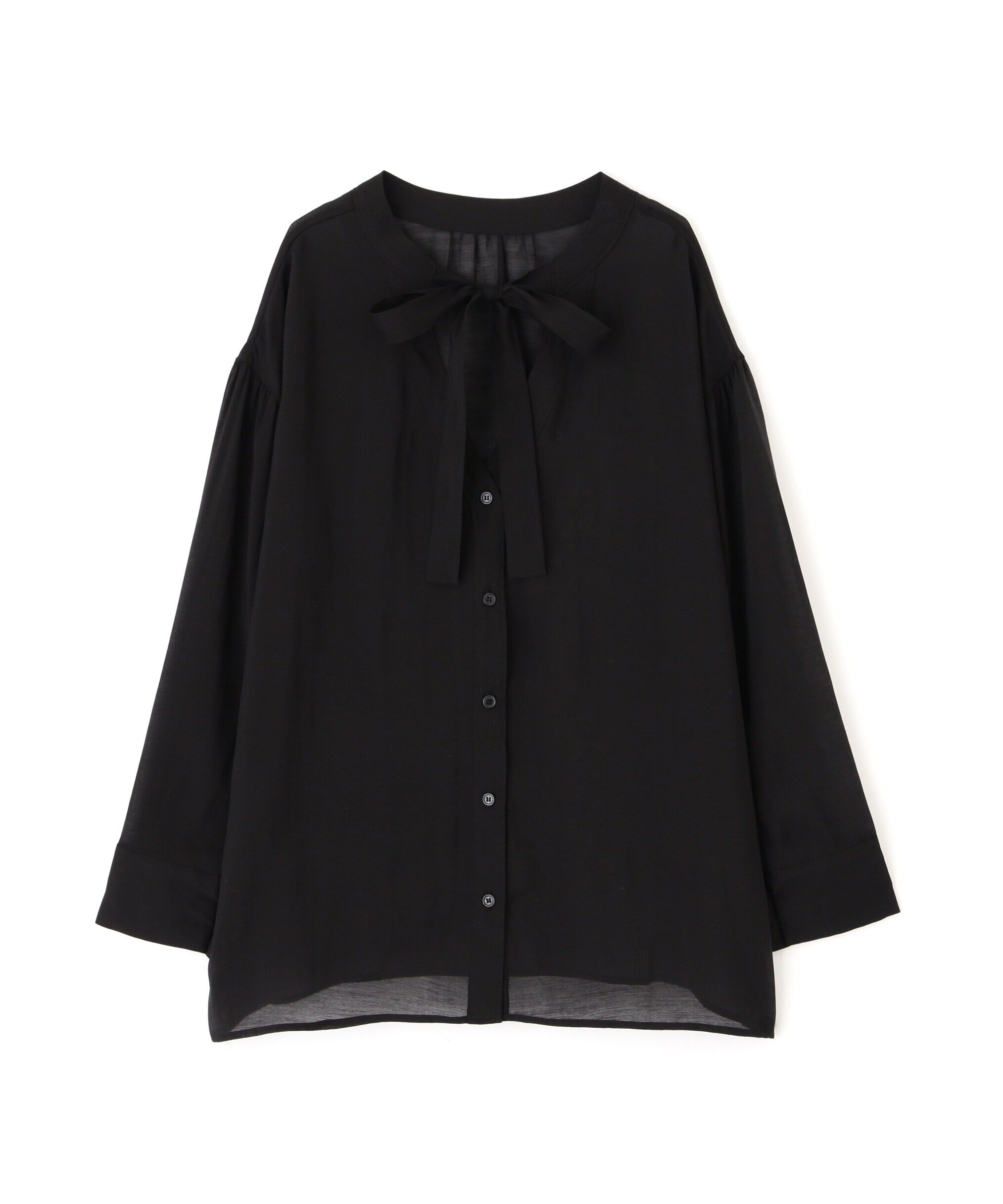  「シアーボウタイチュニック丈ブラウス」|シャツ・ブラウス|