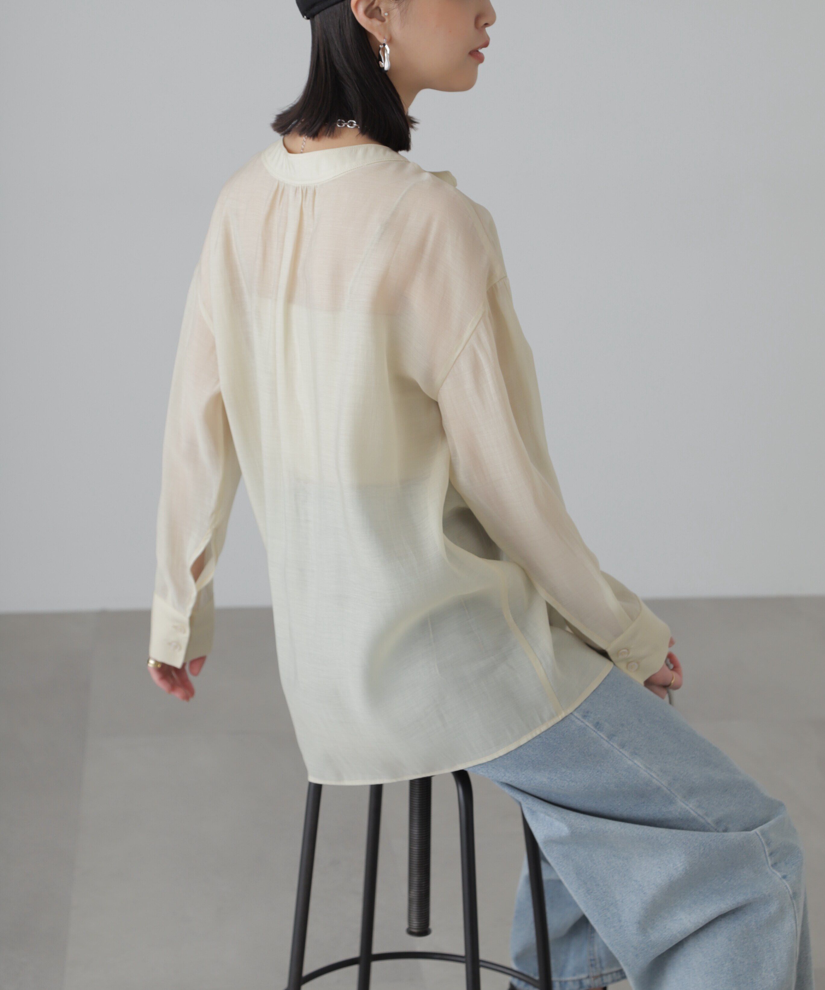  「シアーボウタイチュニック丈ブラウス」|シャツ・ブラウス|