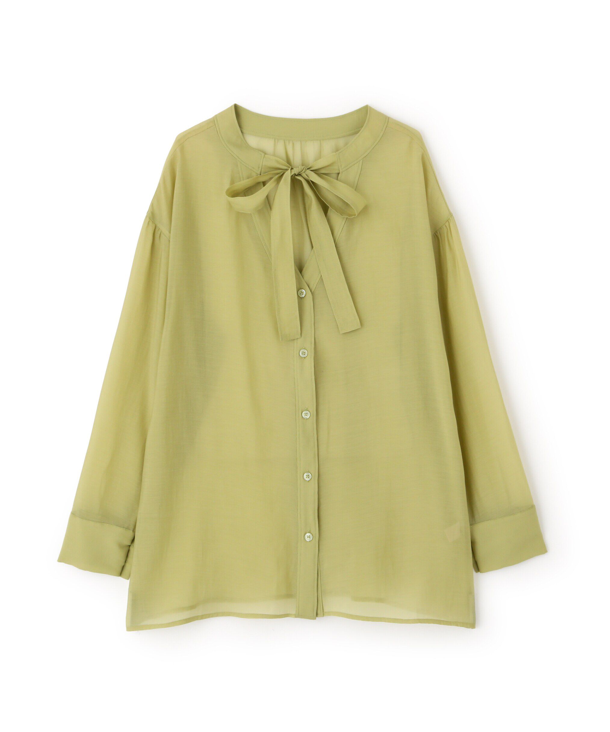  「シアーボウタイチュニック丈ブラウス」|シャツ・ブラウス|