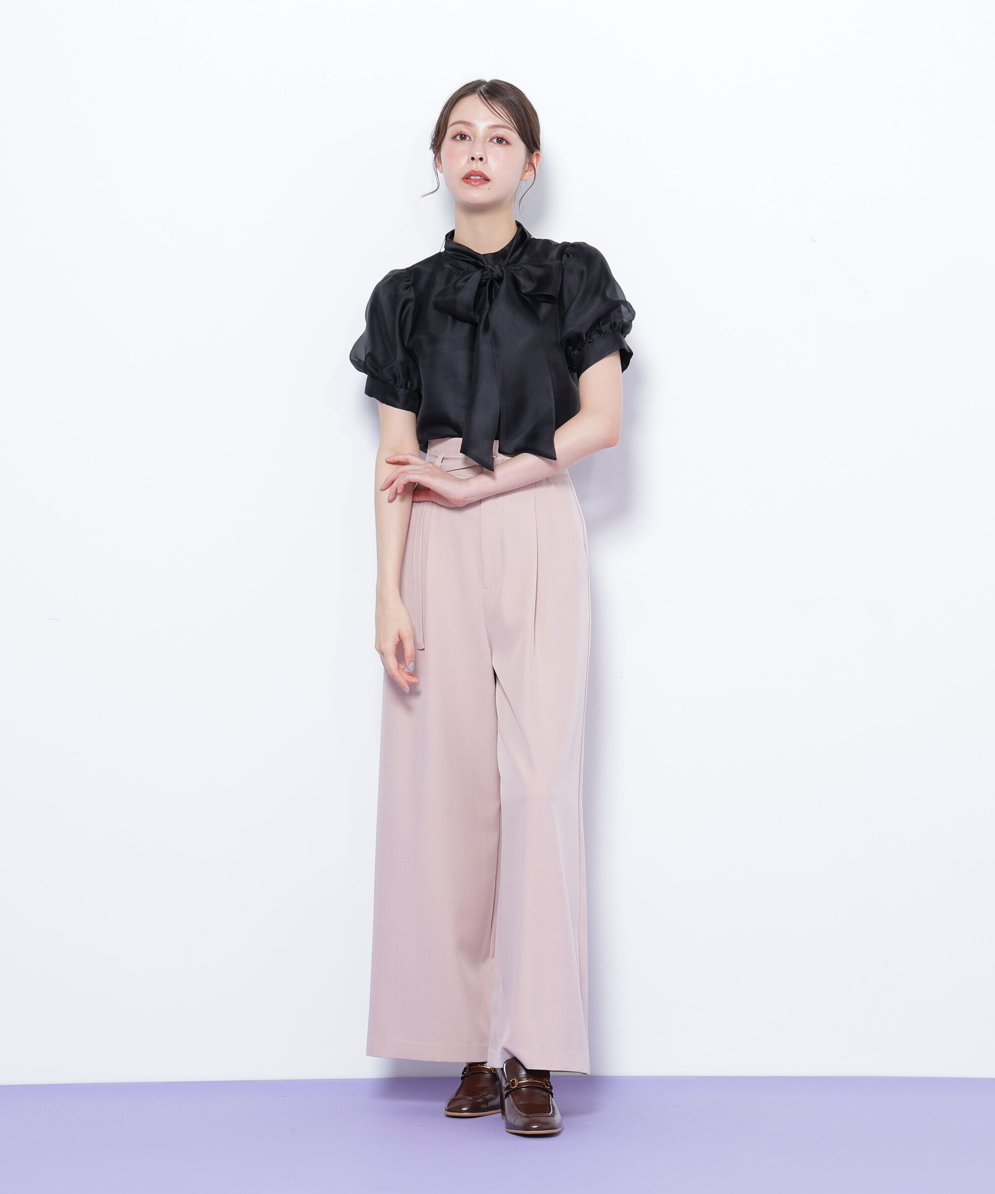  「バルーンスリーブボウタイブラウス」|シャツ・ブラウス|