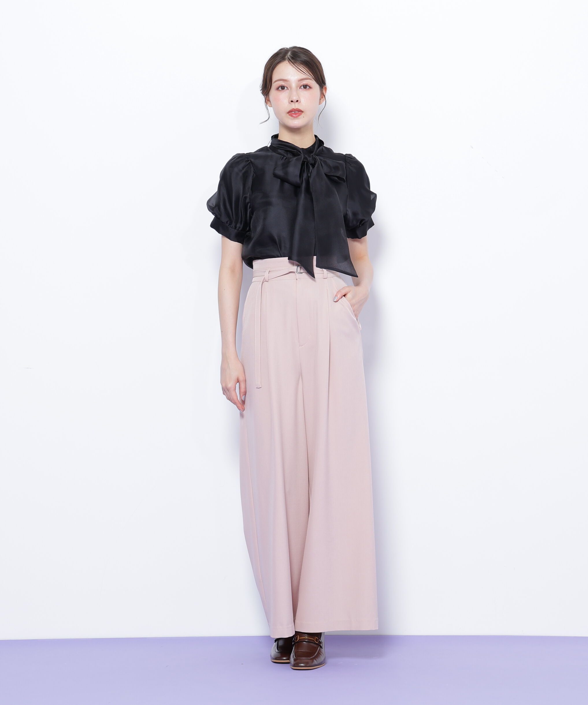  「バルーンスリーブボウタイブラウス」|シャツ・ブラウス|