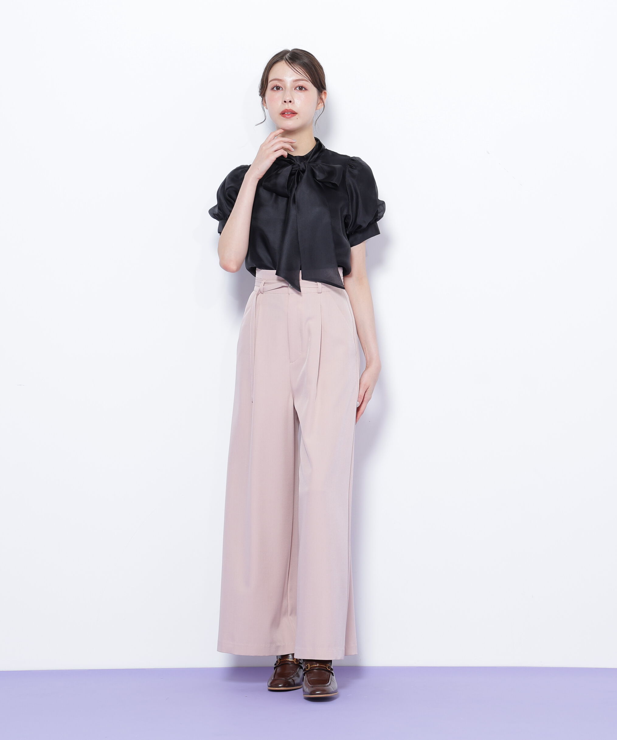  「バルーンスリーブボウタイブラウス」|シャツ・ブラウス|