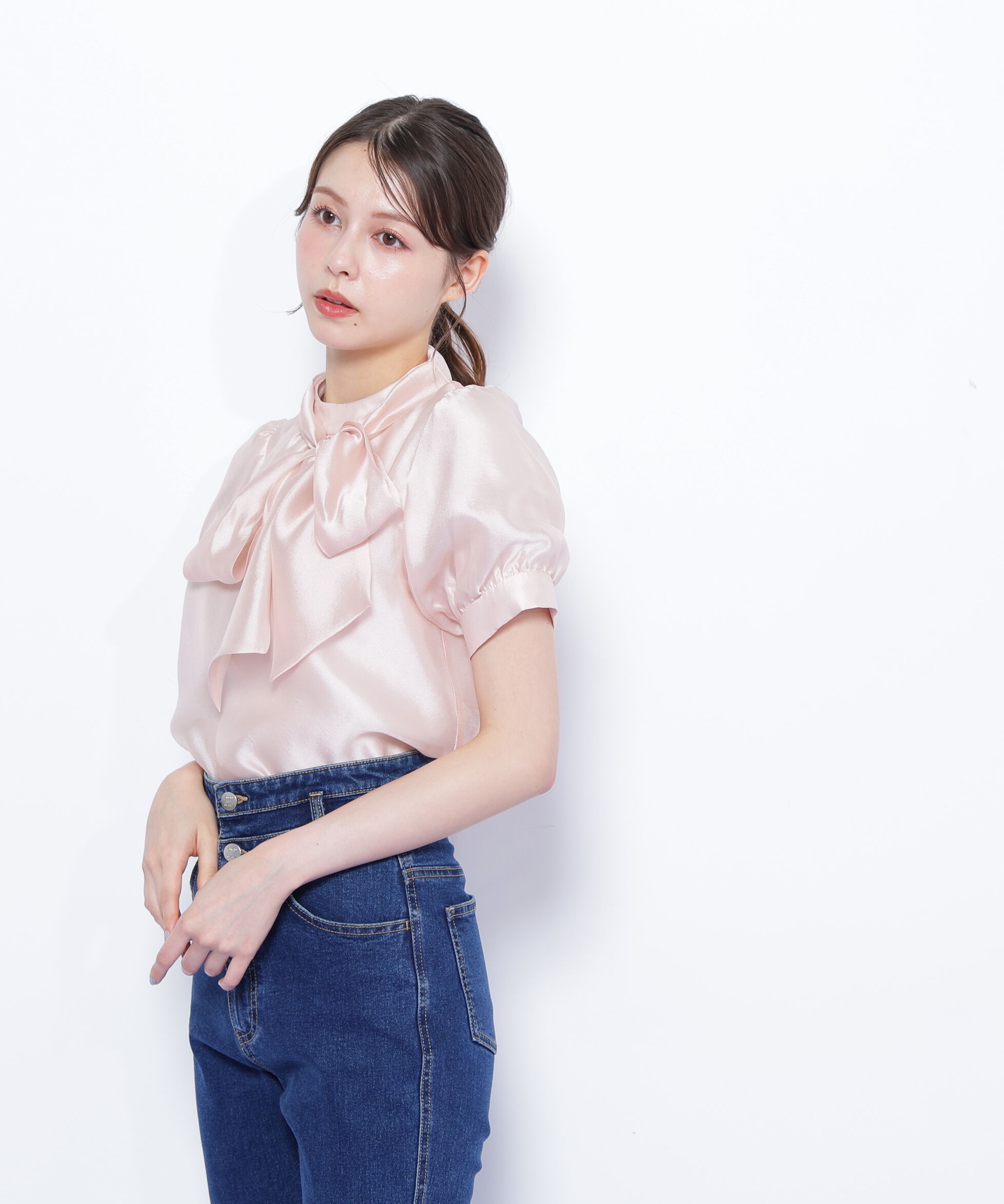  「バルーンスリーブボウタイブラウス」|シャツ・ブラウス|