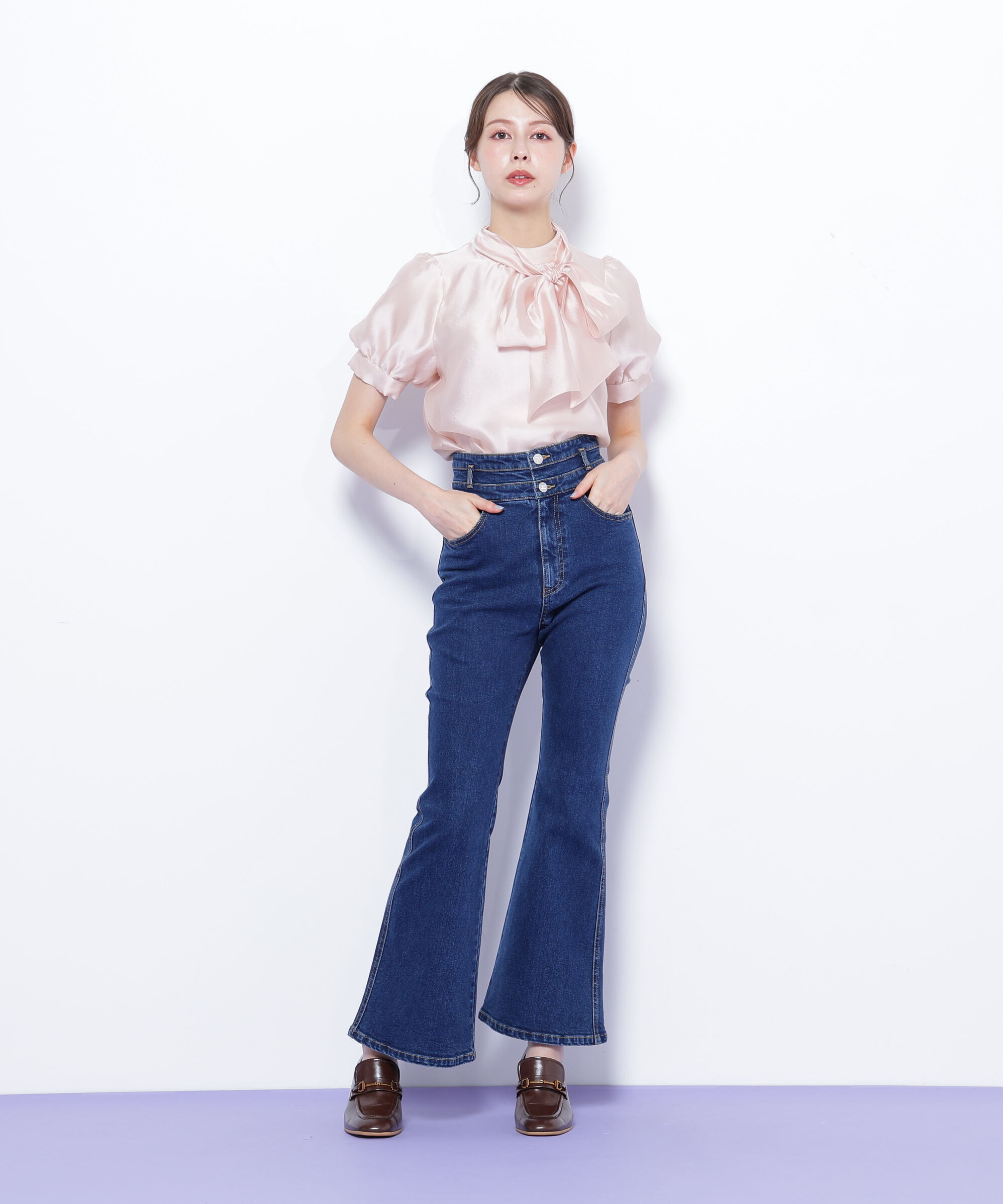  「バルーンスリーブボウタイブラウス」|シャツ・ブラウス|