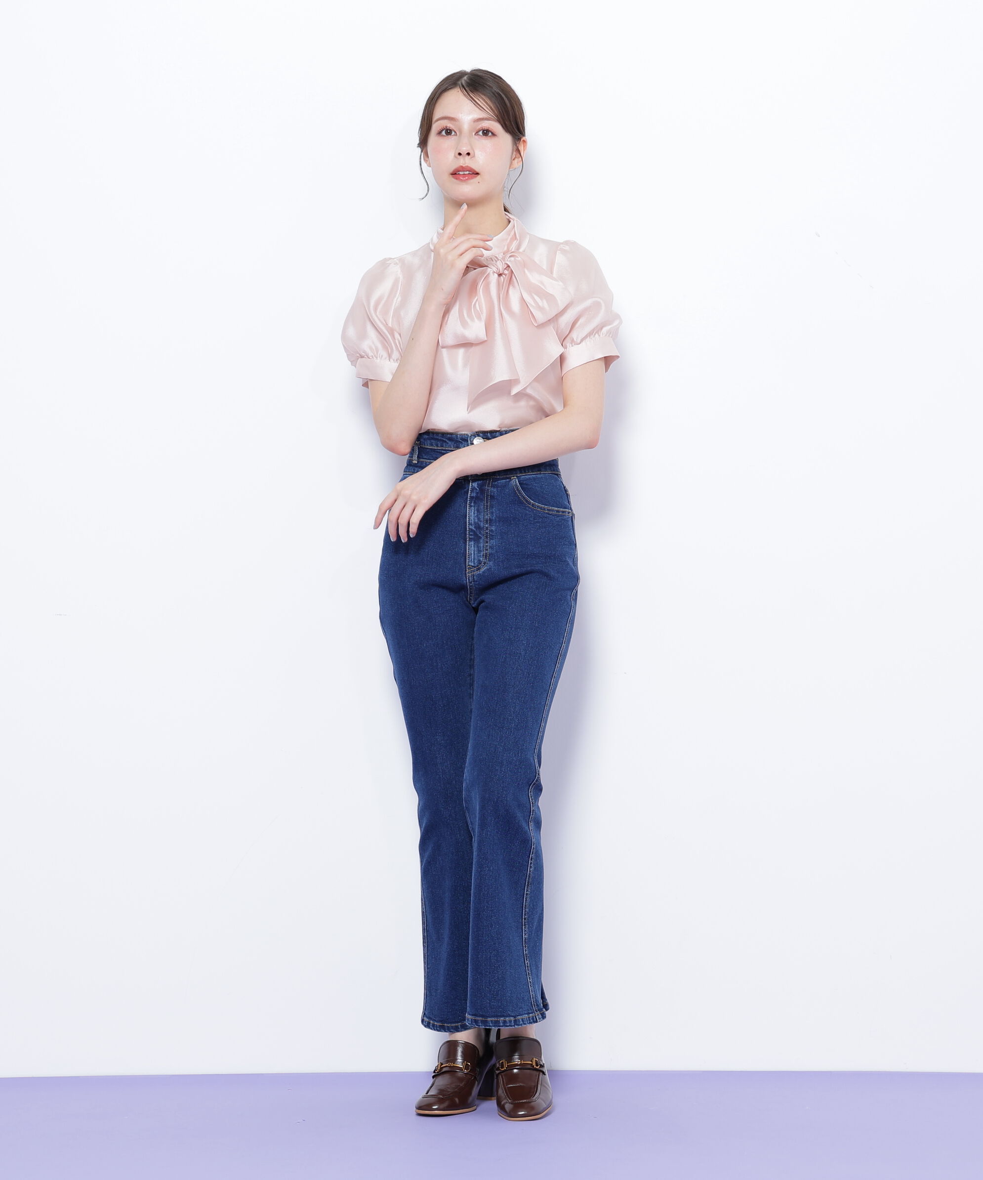  「バルーンスリーブボウタイブラウス」|シャツ・ブラウス|