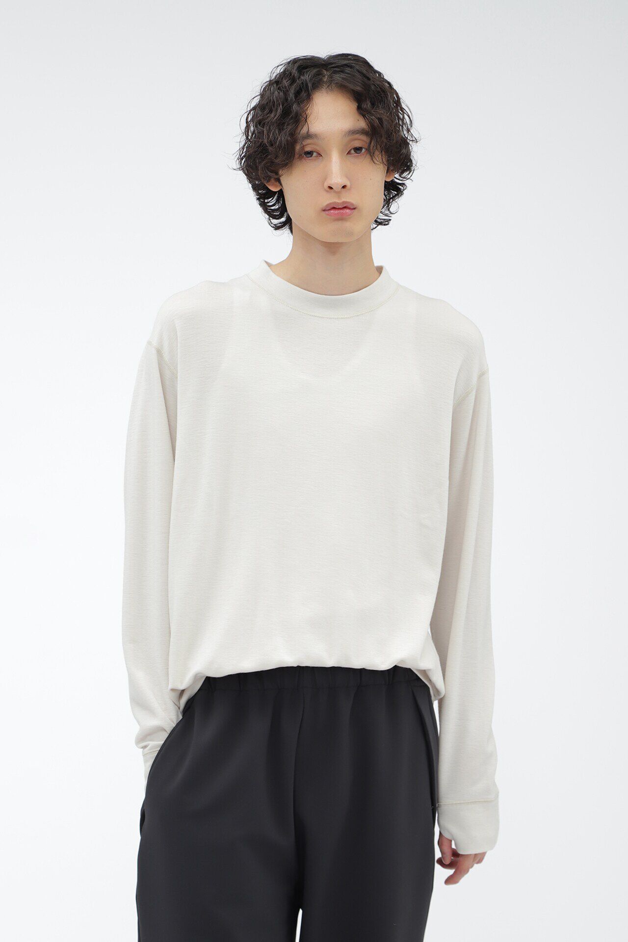 MARGARET HOWELL「BREATH THERMO / WOOL JERSEY」|Tシャツ・カットソー|IVORY1