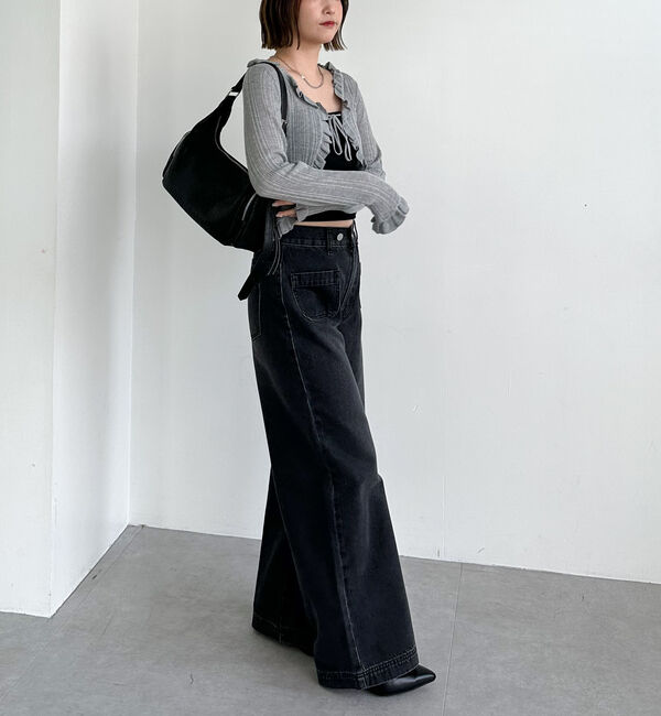 archives「フリルシアーリブニットカーディガン」|カーディガン|