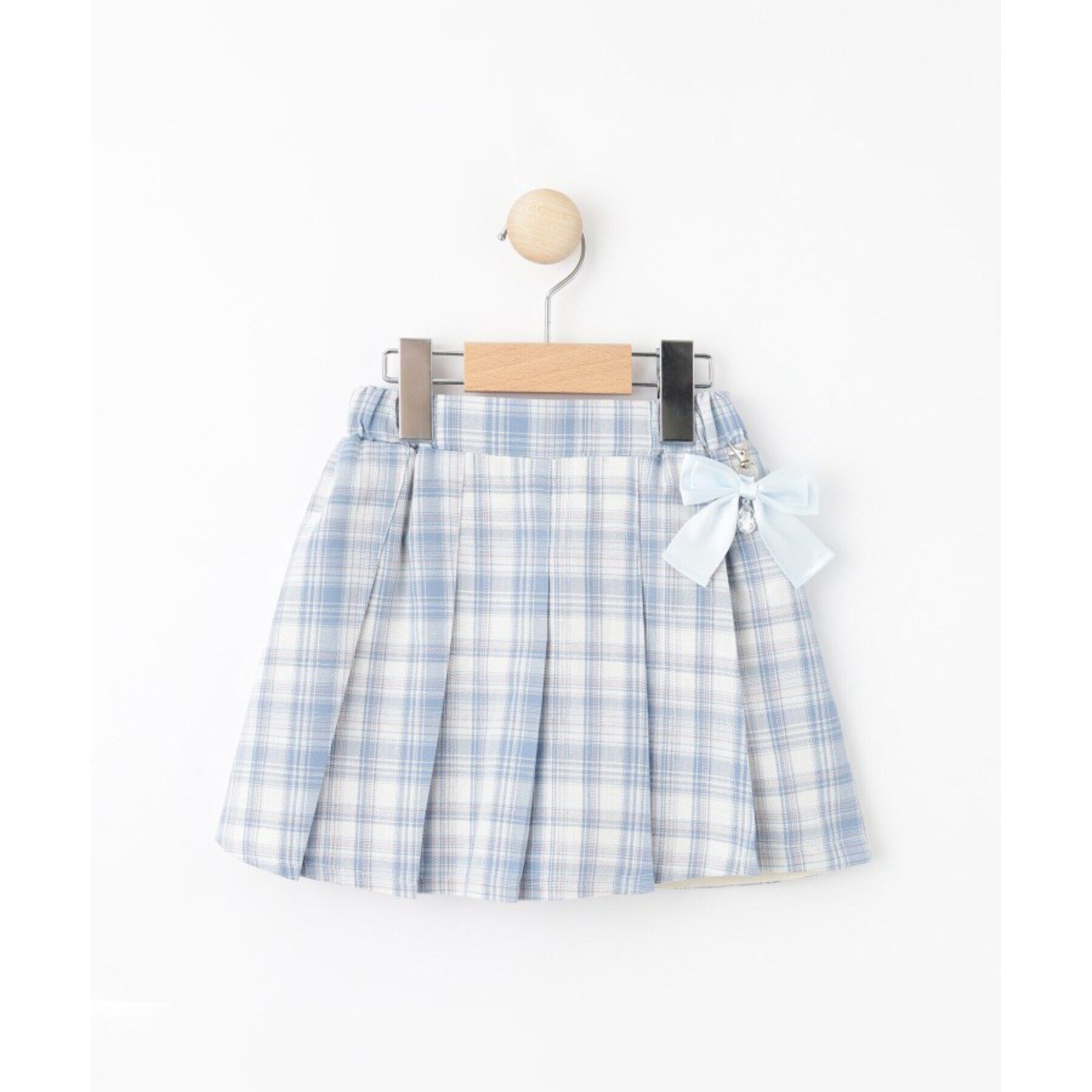 SHOO･LA･RUE「【110-140cm】チャーム付きチェックプリーツスカパン」|スカート|