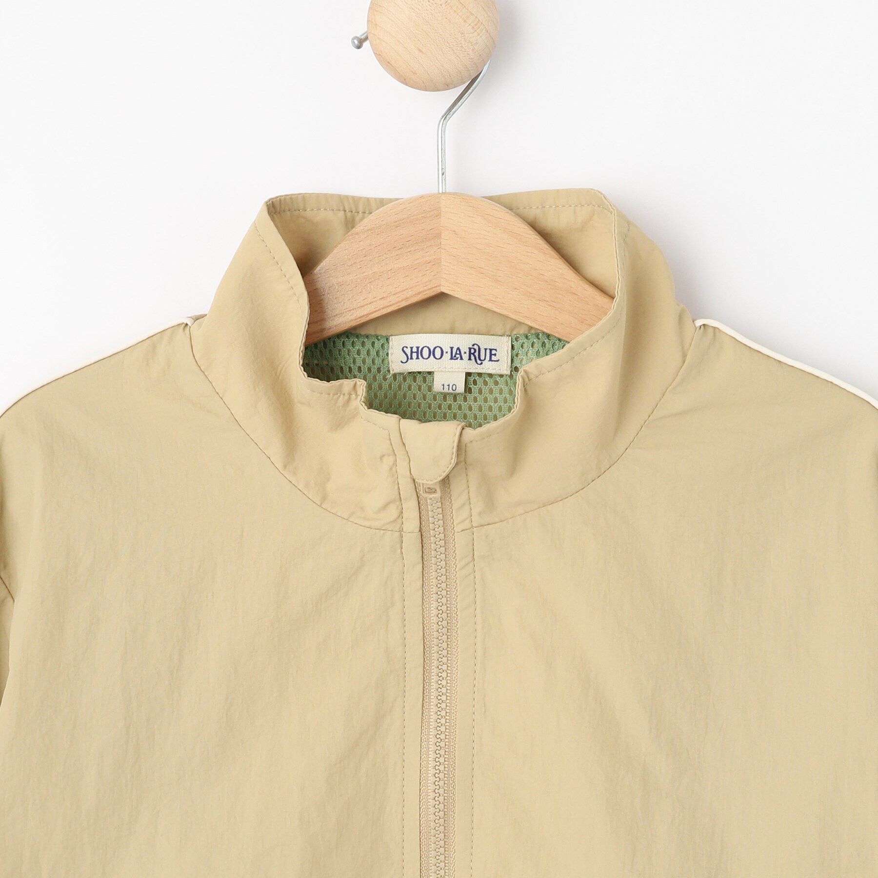 SHOO･LA･RUE「【100-150cm/洗える/男女兼用】スタンドカラー パイピングブルゾン」|ブルゾン・スタジャン|