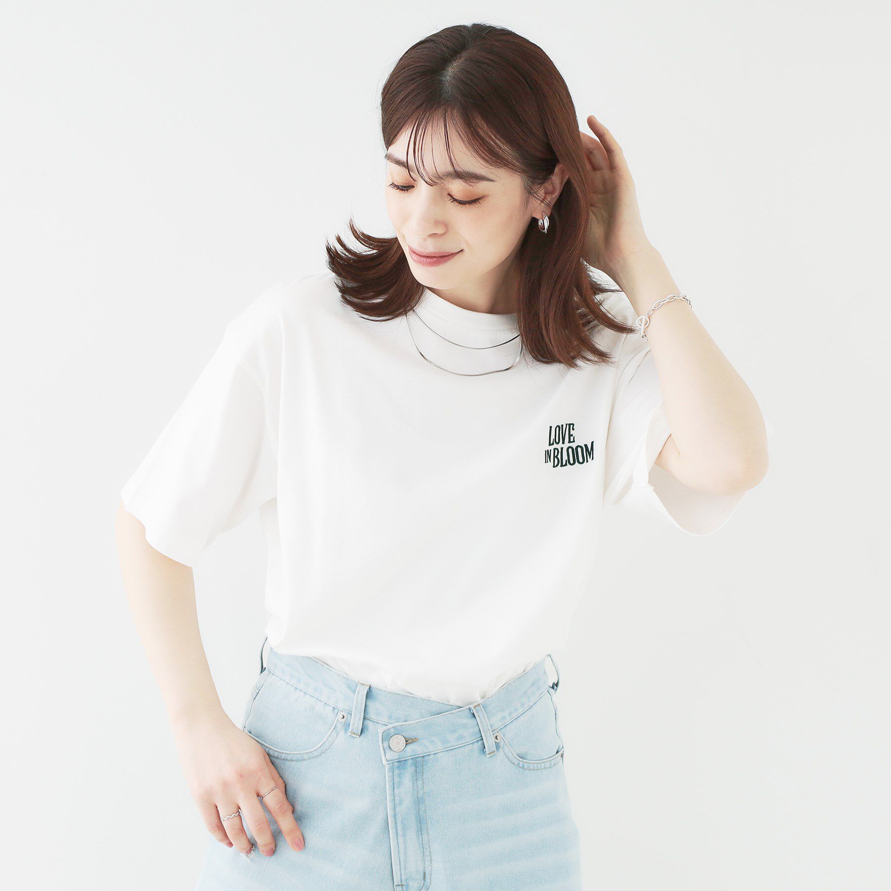 SHOO･LA･RUE「【選べる4柄】コットンプリントロゴTシャツ」|Tシャツ・カットソー|